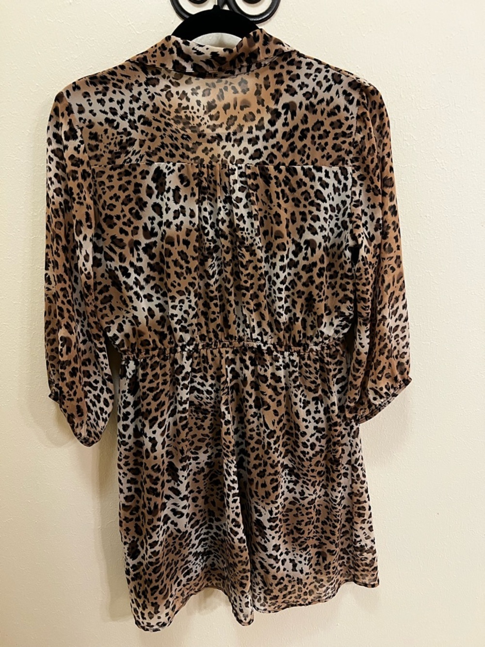 Delirious Tan and Black Leopard-Print Tunic - Picture 4 of 4